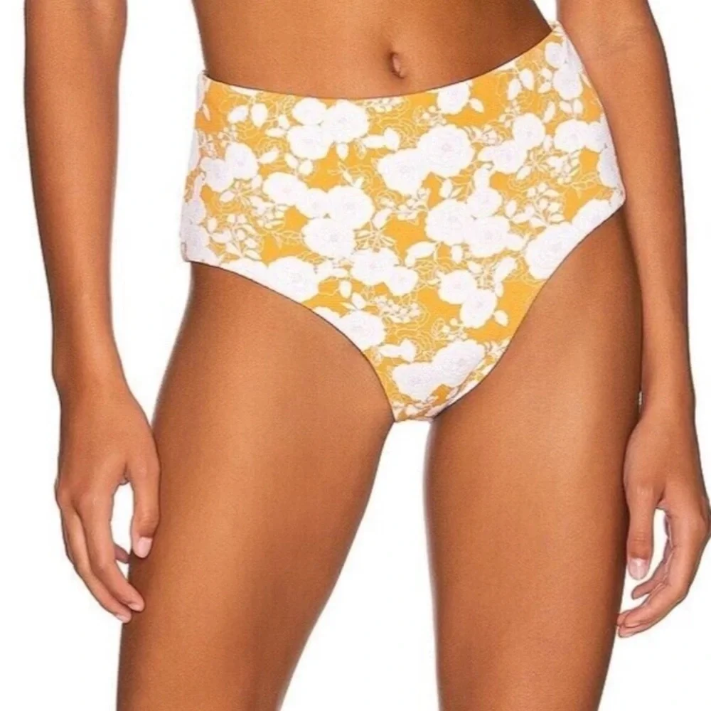 NWT Eberjey Mango Lilac Dita High Waisted Swim Bottom Size Small Reg. $118